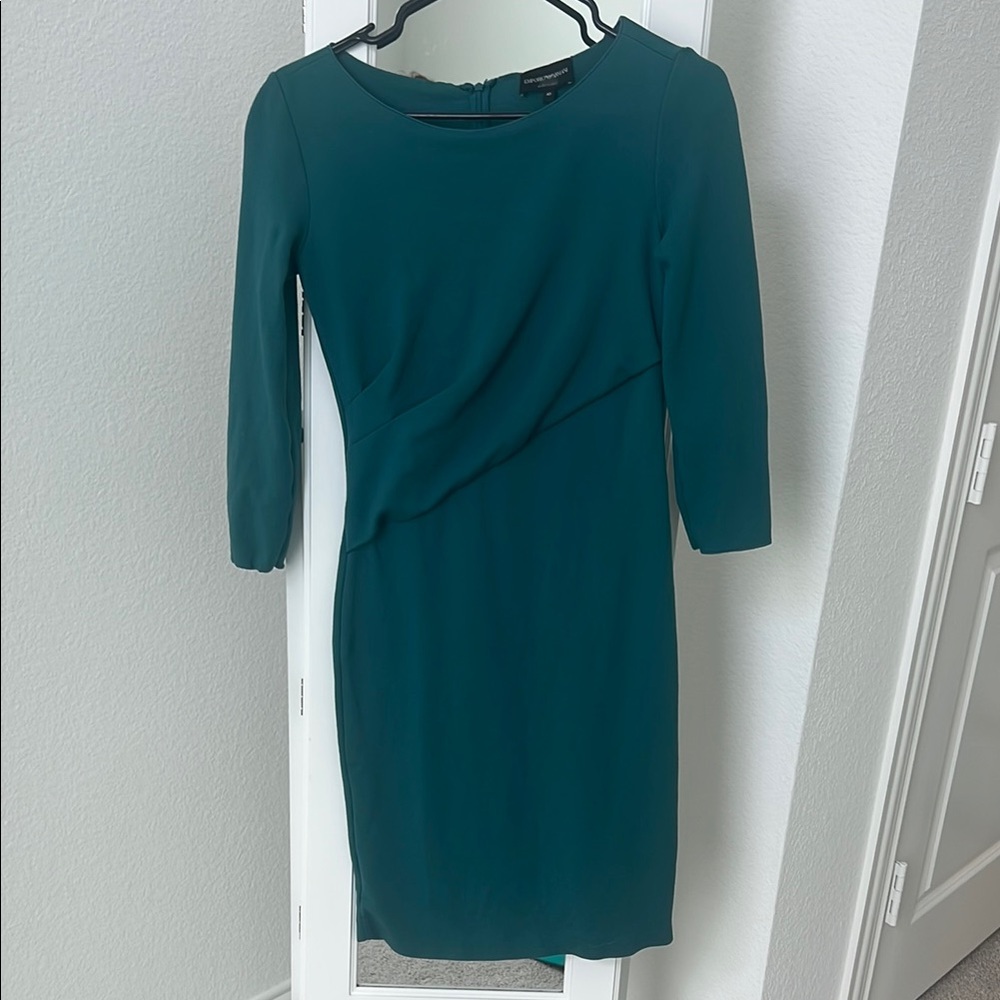 Emporio Armani Teal sheath Dress